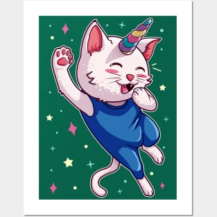 Meowgical Cat Unicorn Posters and Art